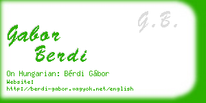 gabor berdi business card